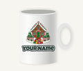 Gingerbread House with Candy Fence Personalised Christmas Mug