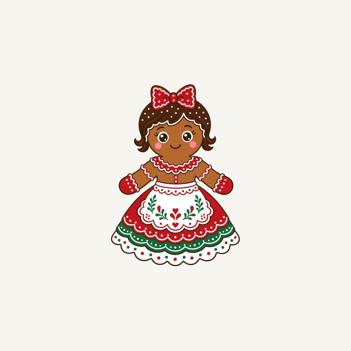 Gingerbread Lady In Apron Personalised Christmas Mug