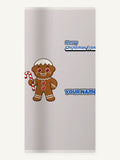 Gingerbread Man Candy Cane Personalised Beach Towel