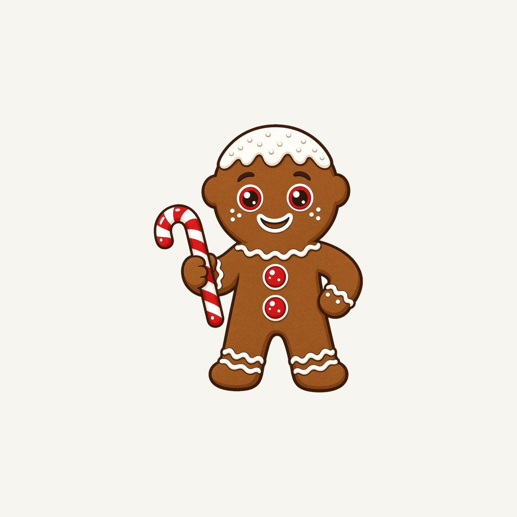 Gingerbread Man Candy Cane Personalised Christmas Mug