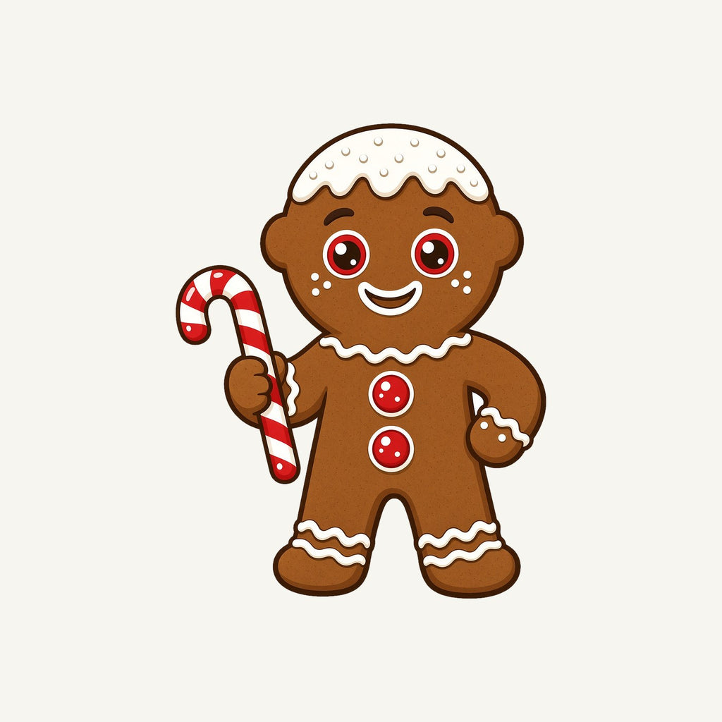 Gingerbread Man Candy Cane Personalised Christmas T-Shirt and Hoodie