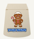Gingerbread Man Candy Cane Personalised Santa Sack