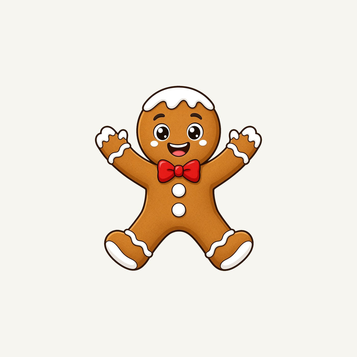 Gingerbread Man With Bow Tie Personalised Christmas Mug