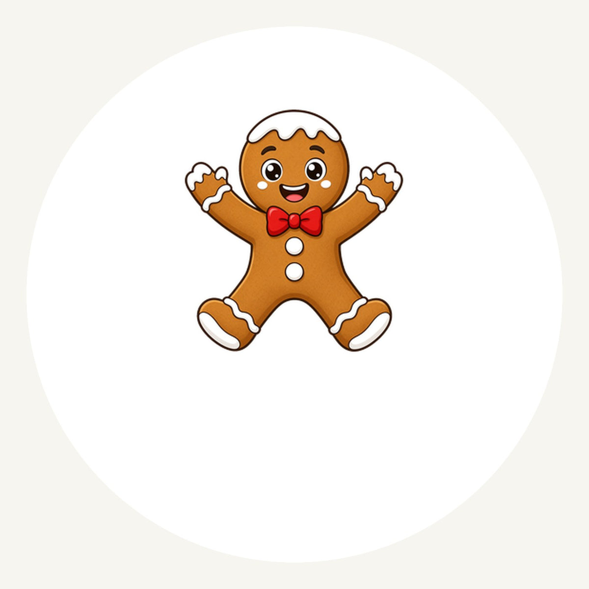 Gingerbread Man With Bow Tie Personalised Pewter Christmas Ornament