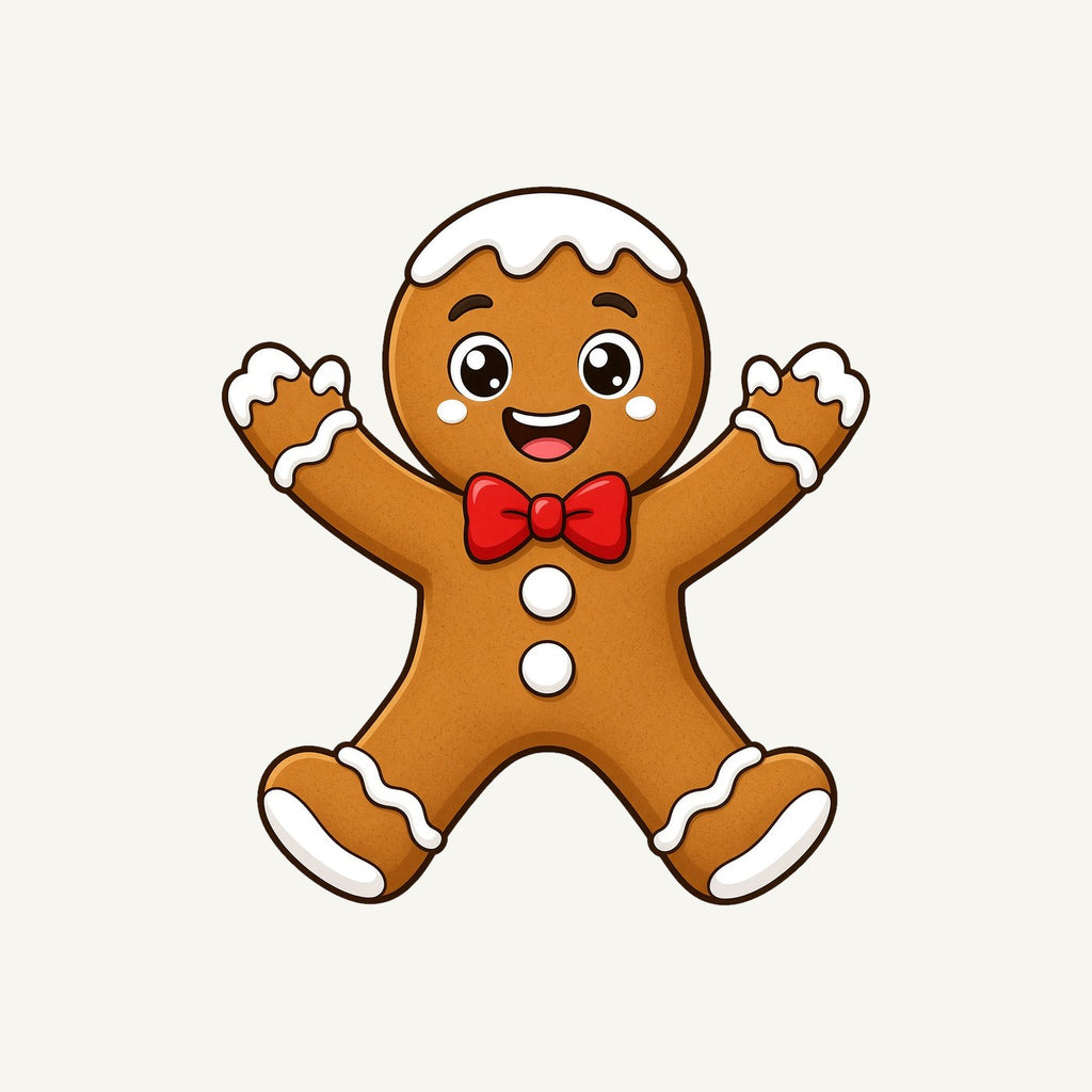Gingerbread Man With Bow Tie Personalised Christmas T-Shirt and Hoodie