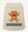 Gingerbread Man With Bow Tie Personalised Santa Sack