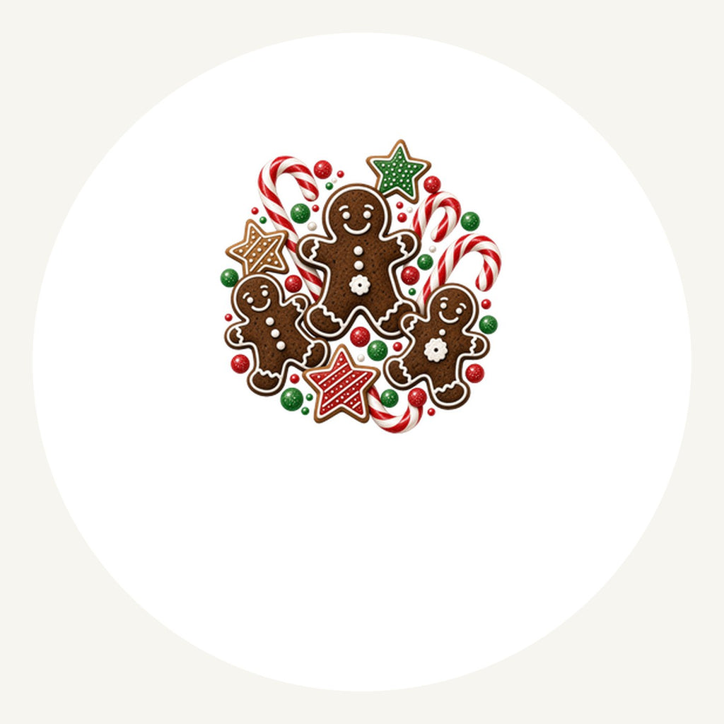 Gingerbread Men and Candy Canes Personalised Pewter Christmas Ornament