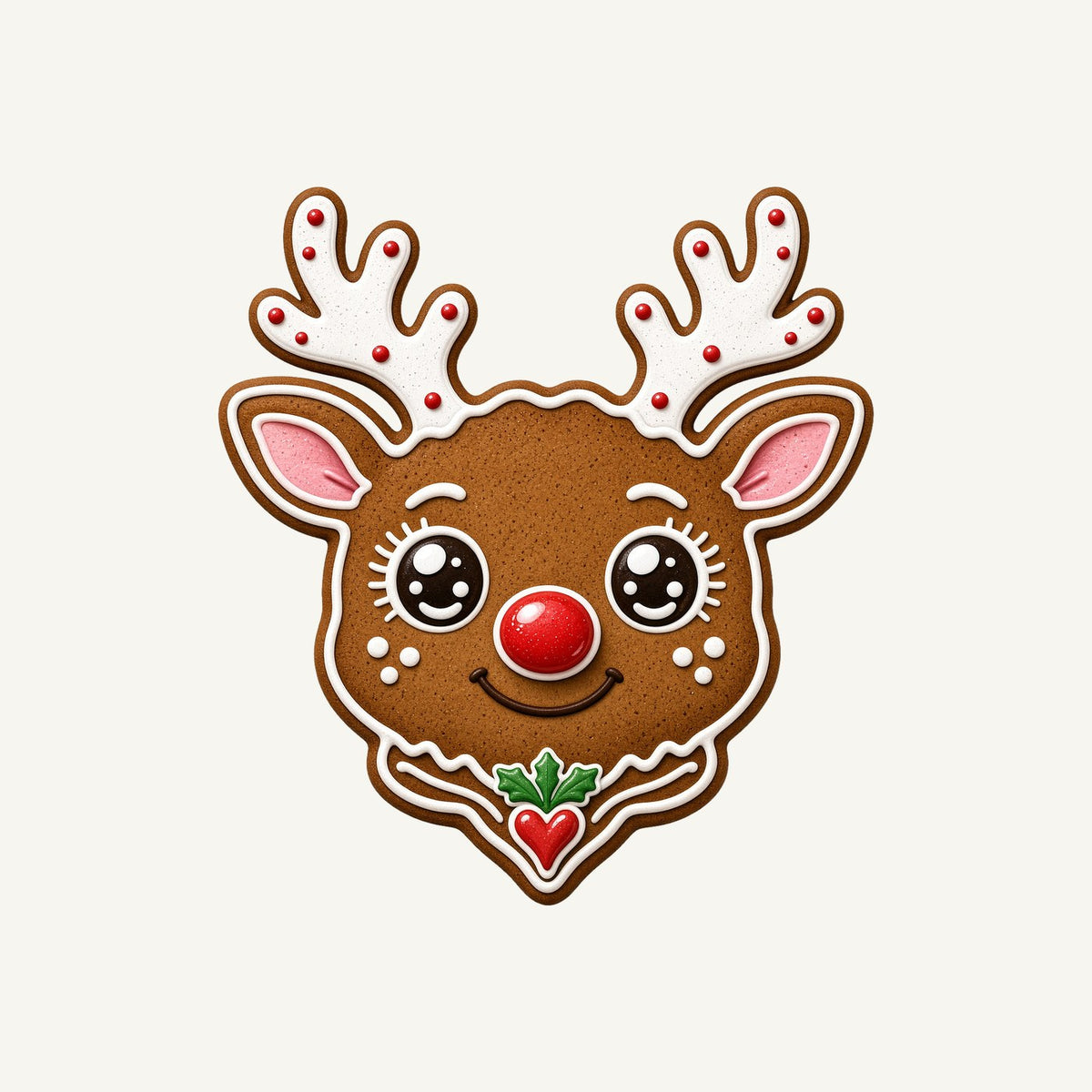 Gingerbread Reindeer Cookie Personalised Kids Tee and Baby Bodysuit
