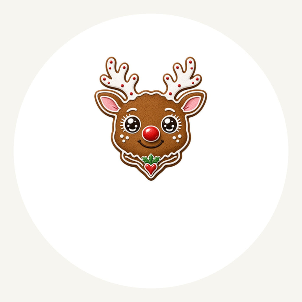 Gingerbread Reindeer Cookie Personalised Pewter Christmas Ornament