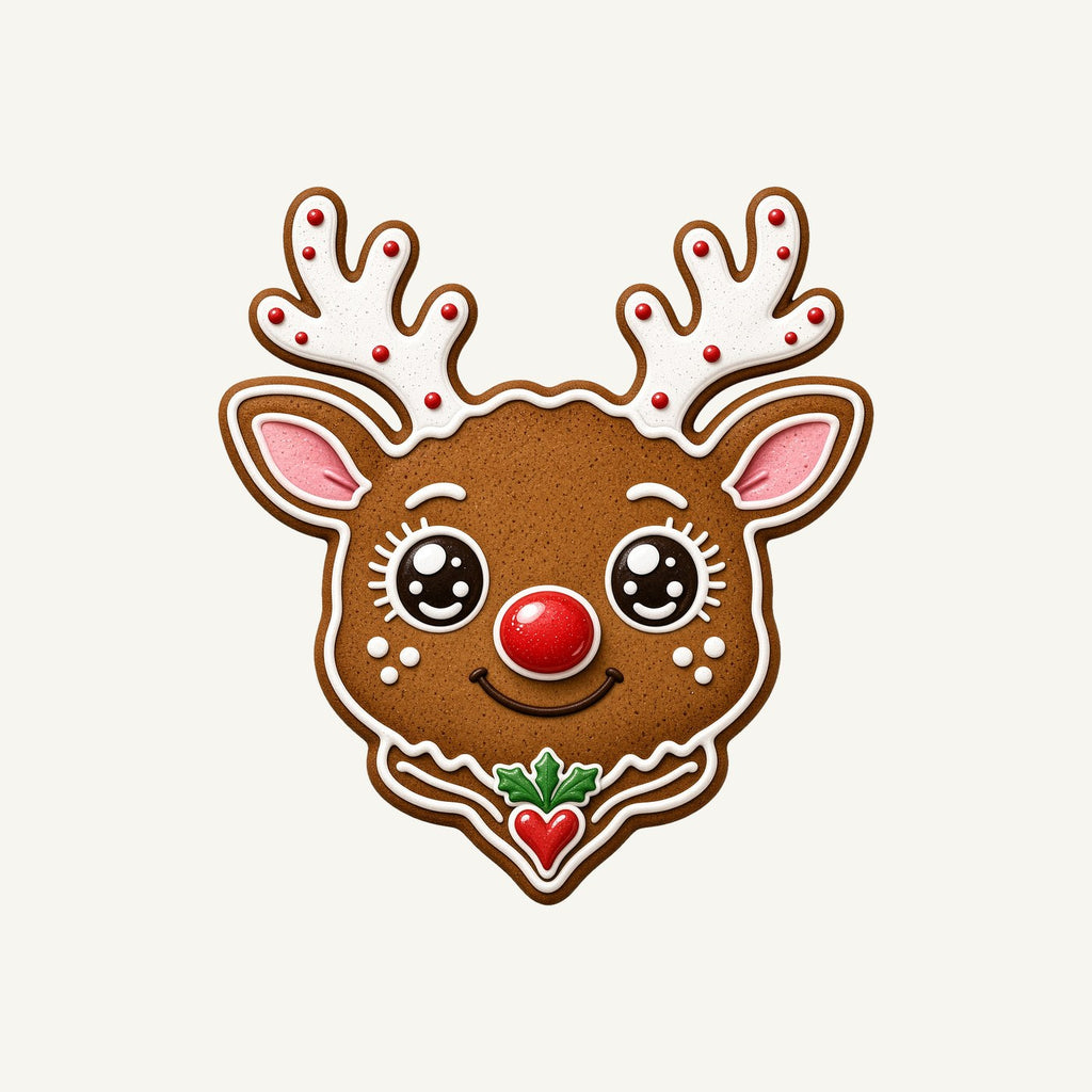 Gingerbread Reindeer Cookie Personalised Christmas T-Shirt and Hoodie