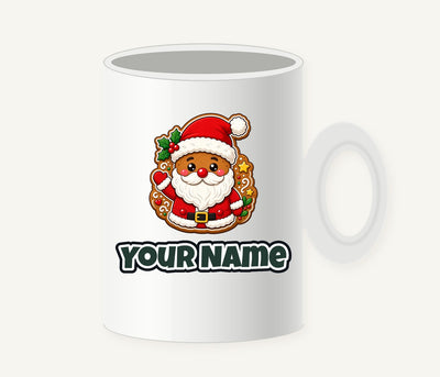 Gingerbread Santa Biscuit Personalised Christmas Mug