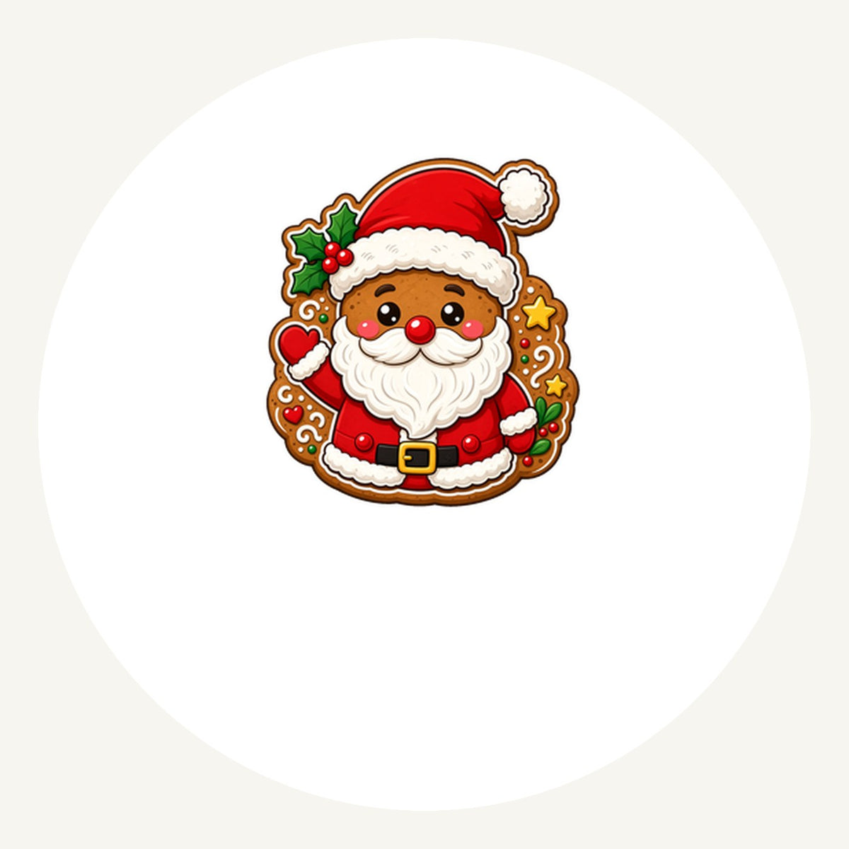 Gingerbread Santa Biscuit Personalised Pewter Christmas Ornament