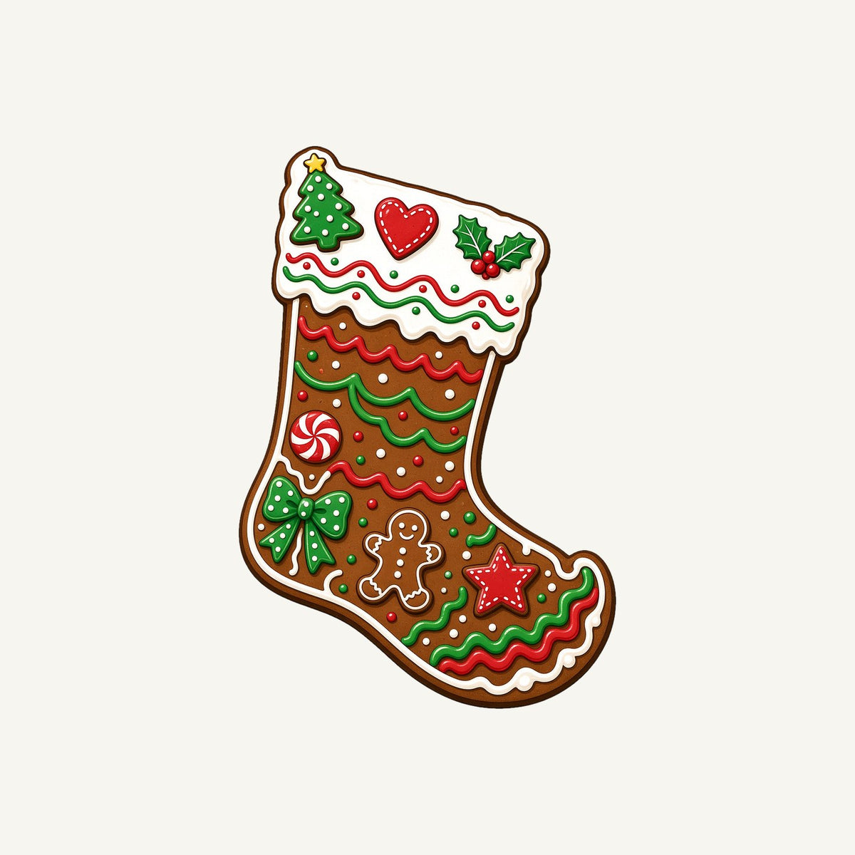 Gingerbread Stocking Biscuit Personalised Christmas T-Shirt and Hoodie