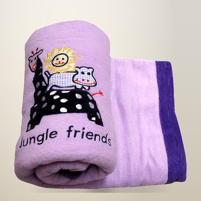 Giraffe Jungle Friend Polar Fleece Baby Blanket, 80 x 110 cm
