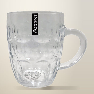 Glass Dimple Beer Mugs 560 ml, Bulk Pack of 24
