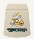 Gold and Silver Bauble Cluster Personalised Santa Sack