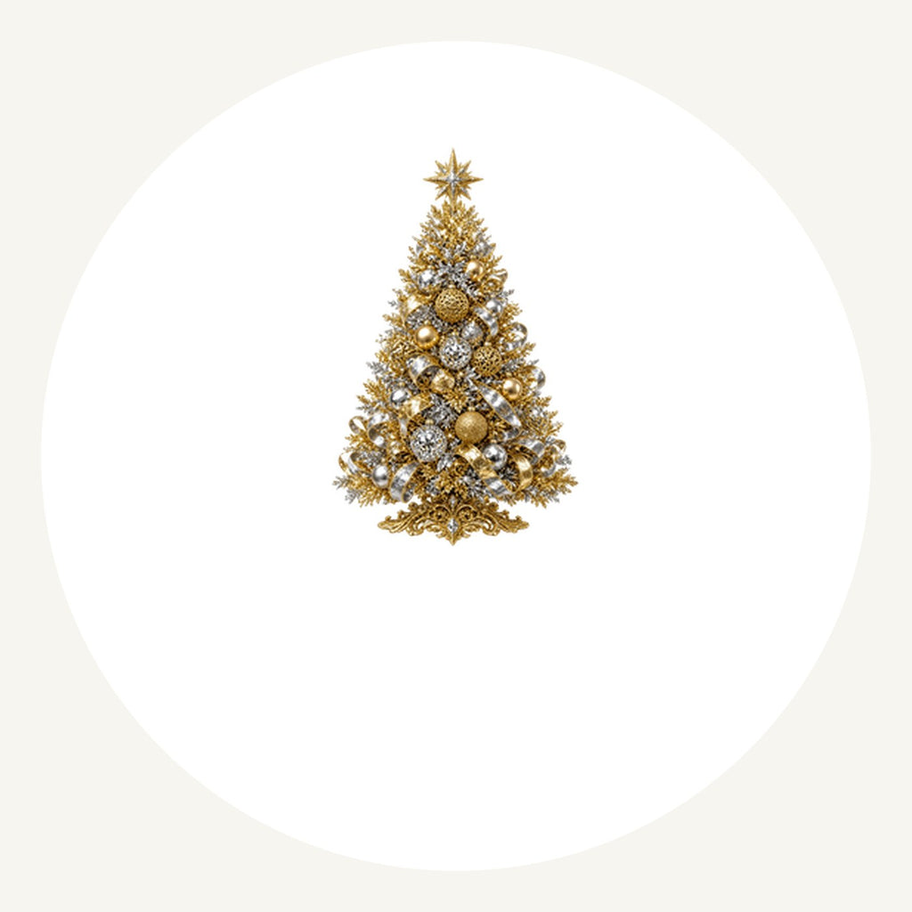 Gold and Silver Christmas Tree Personalised Pewter Christmas Ornament