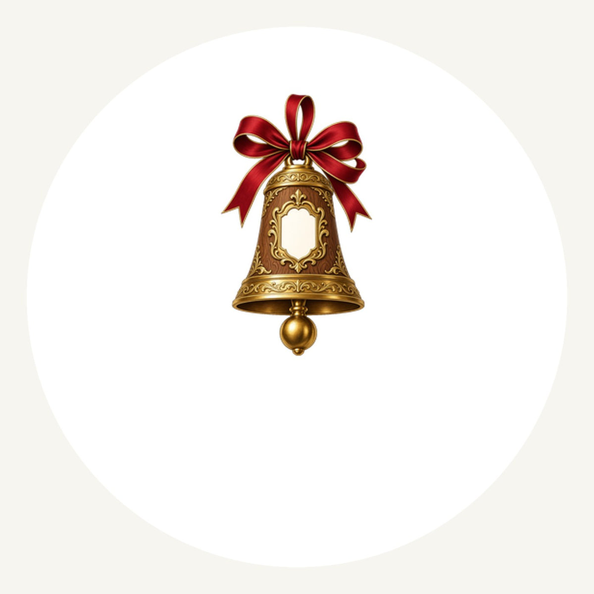 Gold Bell With Name Plaque Personalised Pewter Christmas Ornament