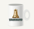 Gold Christmas Bell Personalised Christmas Mug