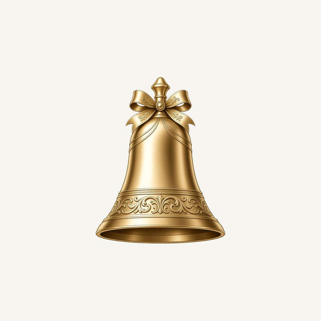 Gold Christmas Bell Personalised Christmas Mug