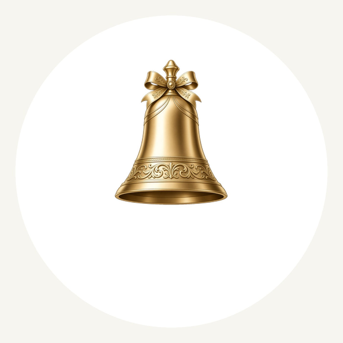 Gold Christmas Bell Personalised Pewter Christmas Ornament