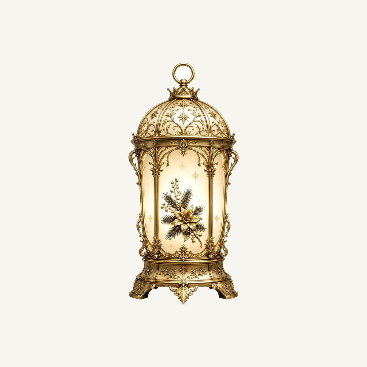 Gold Christmas Lantern Personalised Kids Tee and Baby Bodysuit