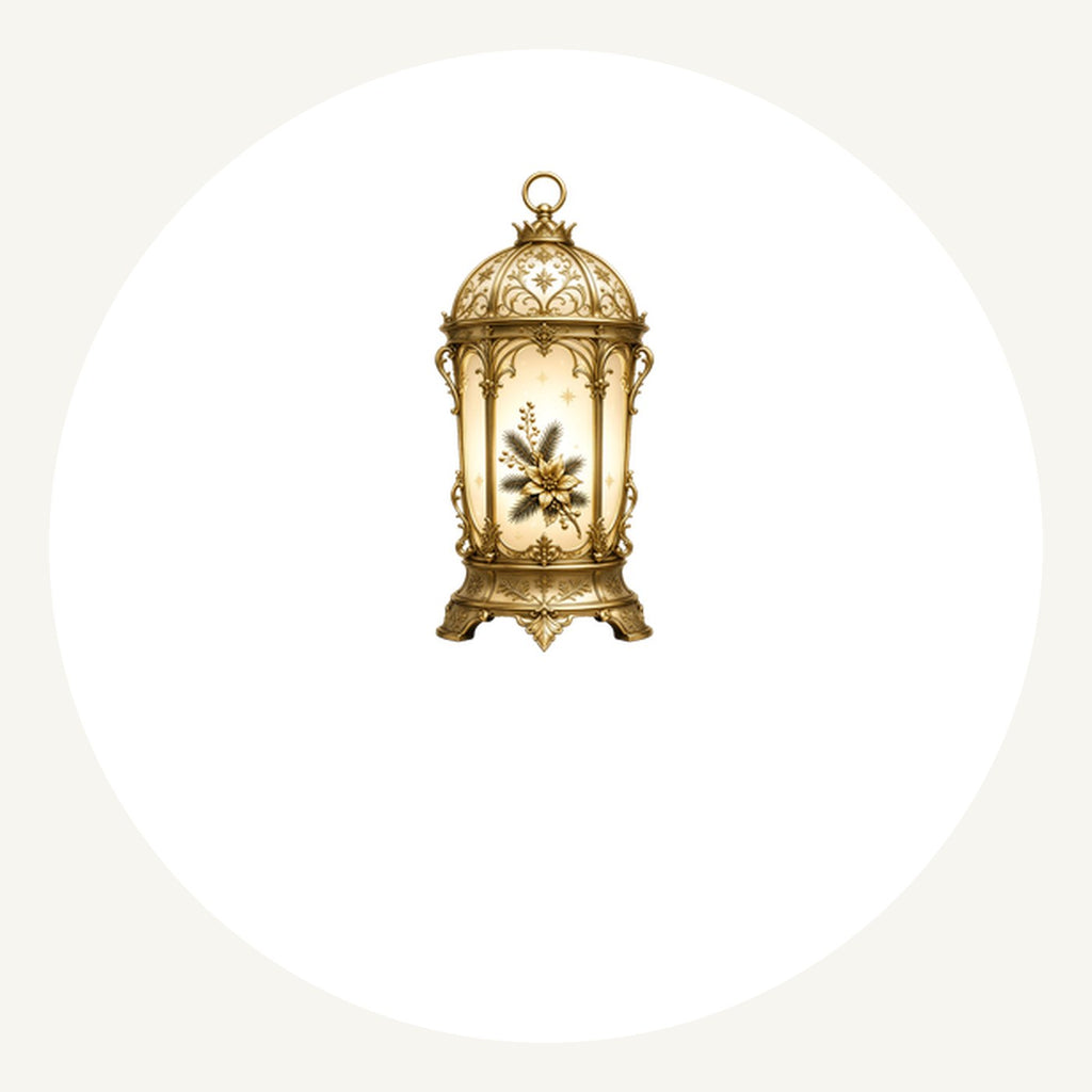 Gold Christmas Lantern Personalised Pewter Christmas Ornament