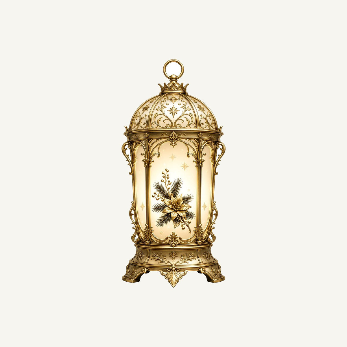 Gold Christmas Lantern Personalised Christmas T-Shirt and Hoodie
