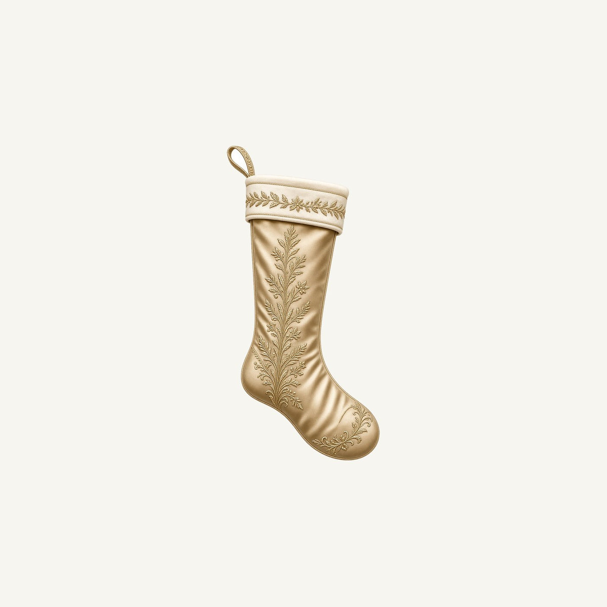 Gold Embroidered Christmas Stocking Personalised Christmas Mug