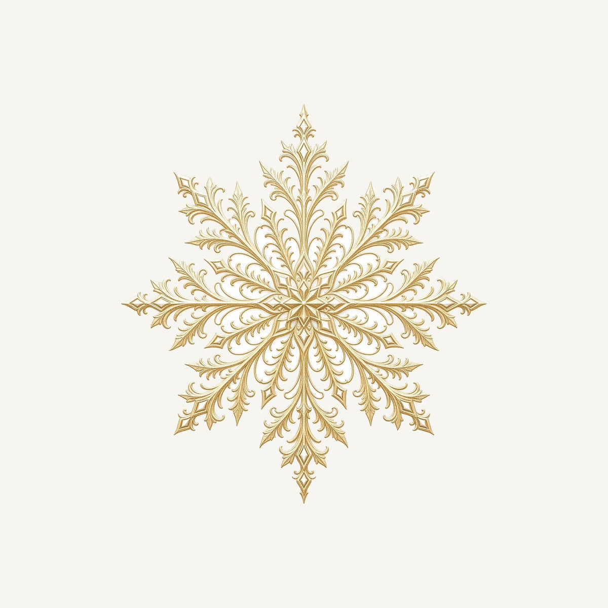 Gold Filigree Snowflake Personalised Kids Tee and Baby Bodysuit