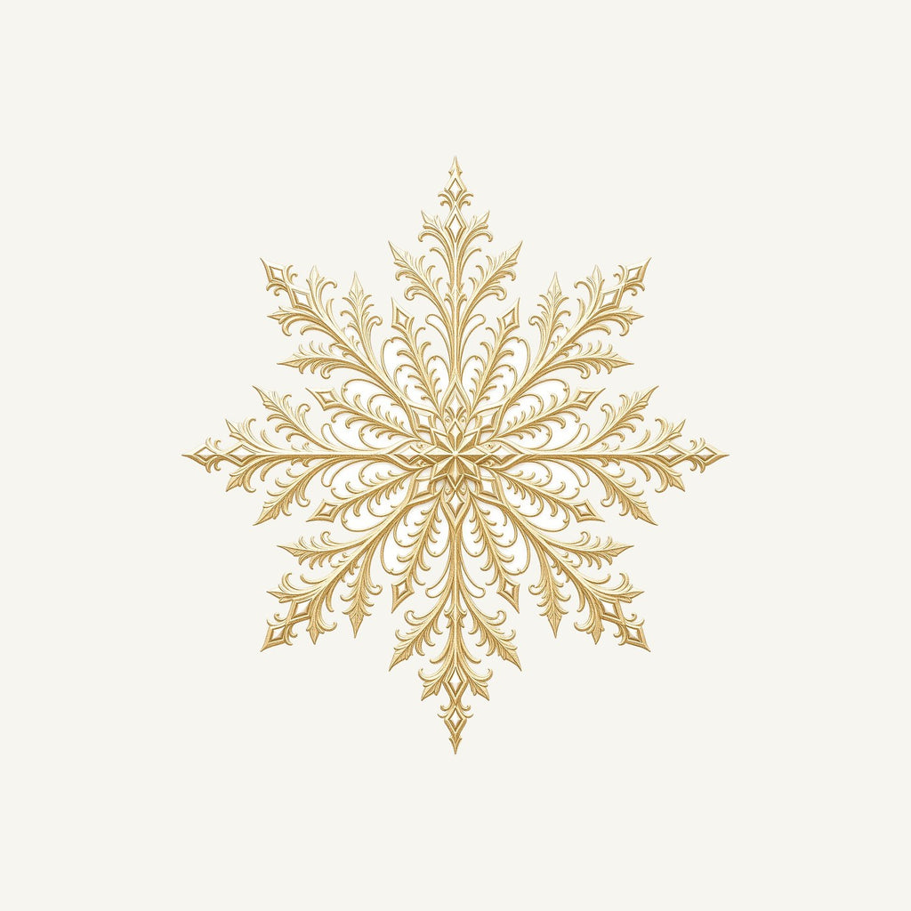 Gold Filigree Snowflake Personalised Santa Sack