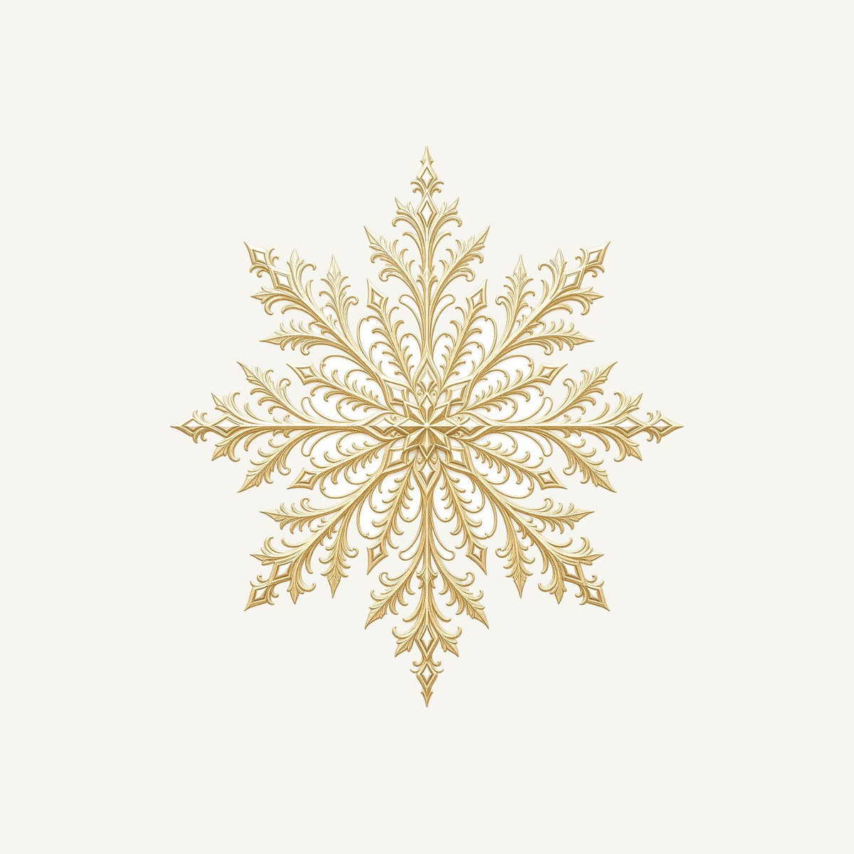 Gold Filigree Snowflake Personalised Santa Sack