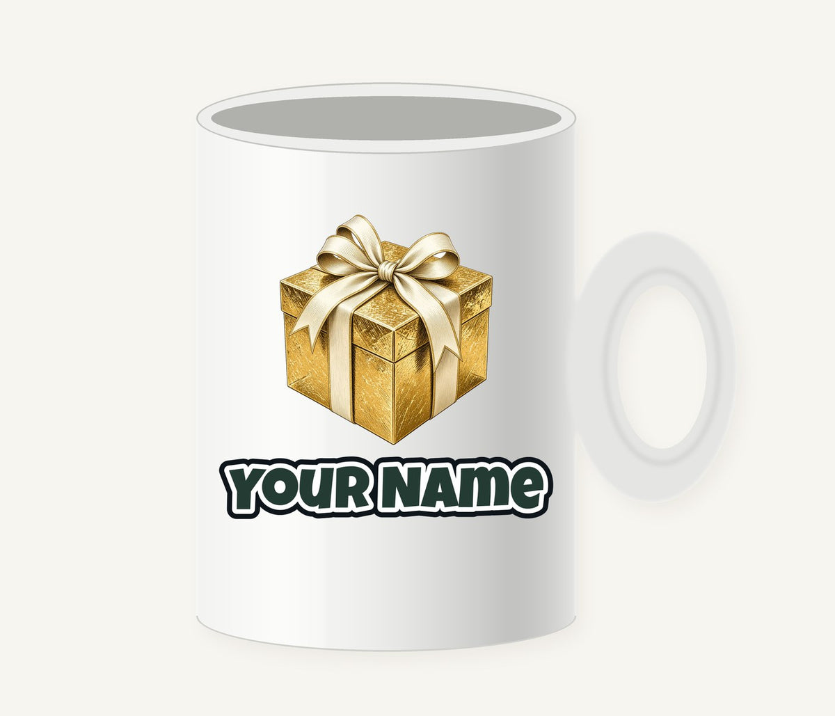 Gold Foil Gift Box Personalised Christmas Mug