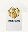 Gold Foil Gift Box Personalised Christmas T-Shirt and Hoodie