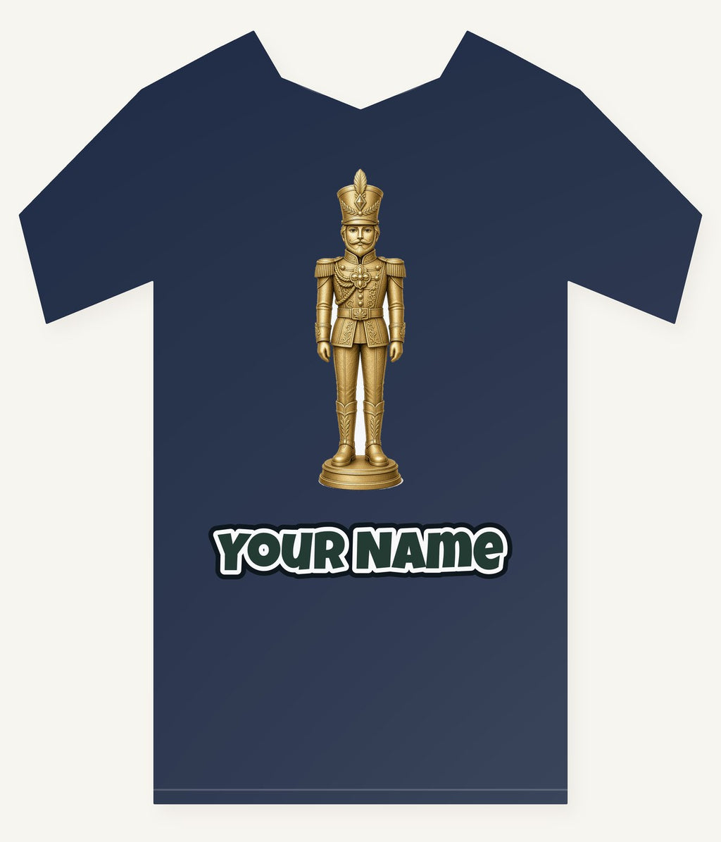 Gold Nutcracker Soldier Personalised Kids Tee and Baby Bodysuit