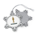 Gold Nutcracker Soldier Personalised Pewter Christmas Ornament