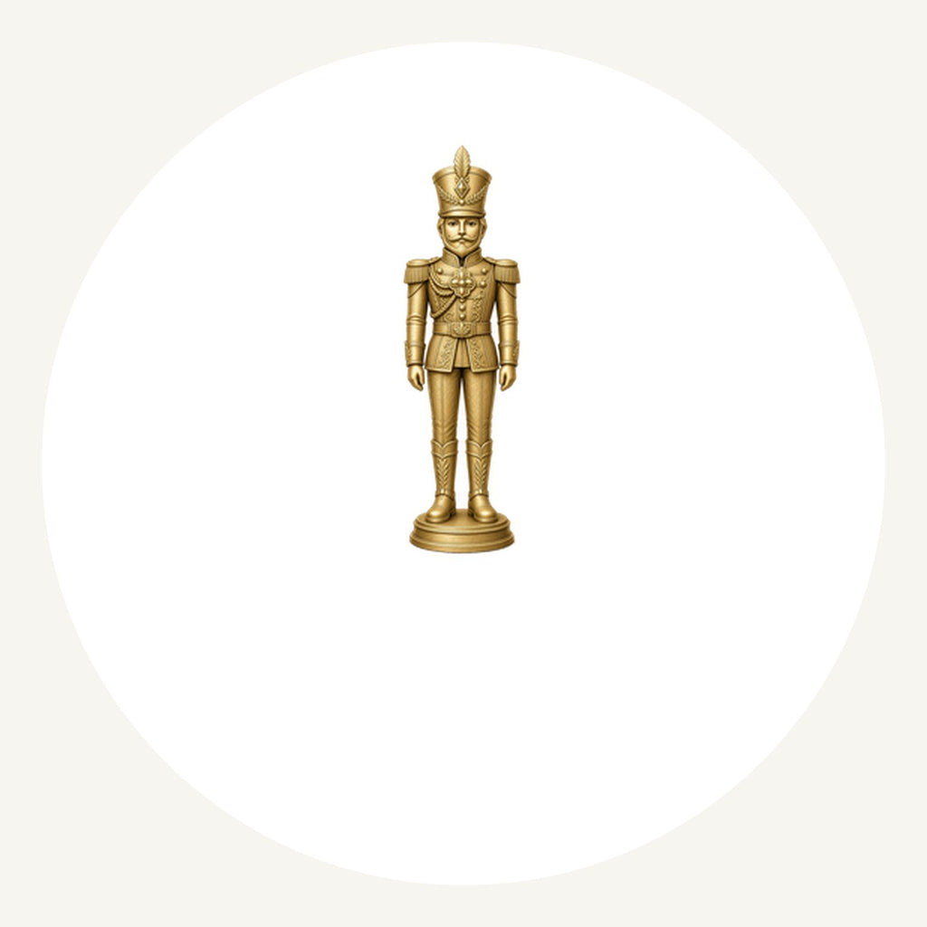 Gold Nutcracker Soldier Personalised Pewter Christmas Ornament