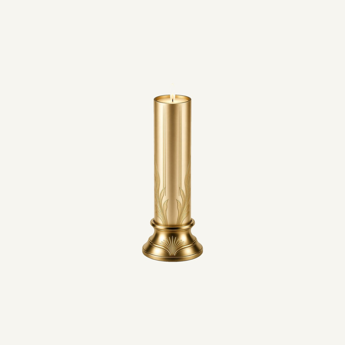 Gold Pillar Candle Personalised Christmas Mug