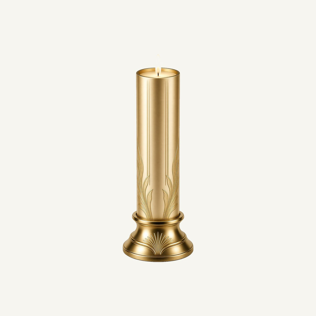 Gold Pillar Candle Personalised Santa Sack