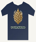 Gold Pinecone Ornament Personalised Kids Tee and Baby Bodysuit