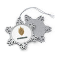 Gold Pinecone Ornament Personalised Pewter Christmas Ornament