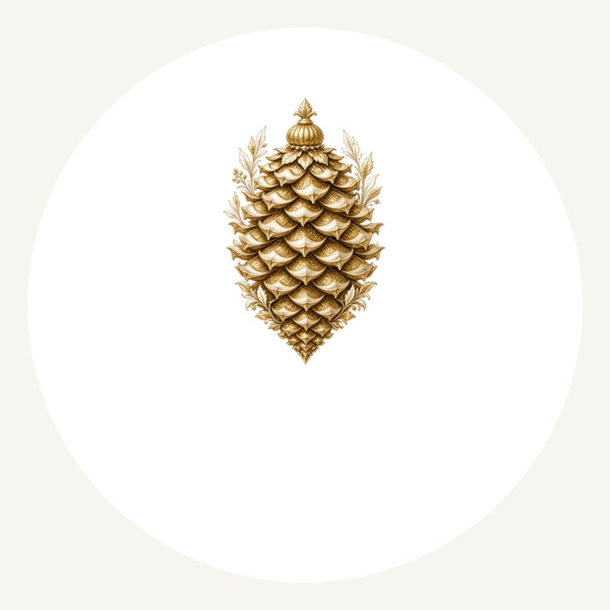 Gold Pinecone Ornament Personalised Pewter Christmas Ornament