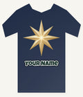 Gold Starburst Star Personalised Kids Tee and Baby Bodysuit