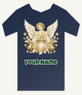 Golden Angel and Star Personalised Kids Tee and Baby Bodysuit