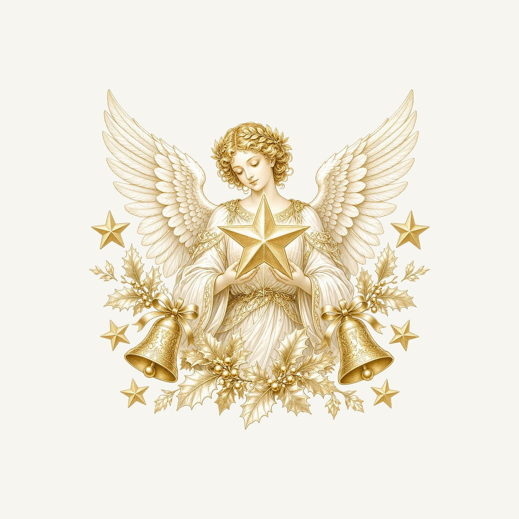 Golden Angel and Star Personalised Kids Tee and Baby Bodysuit