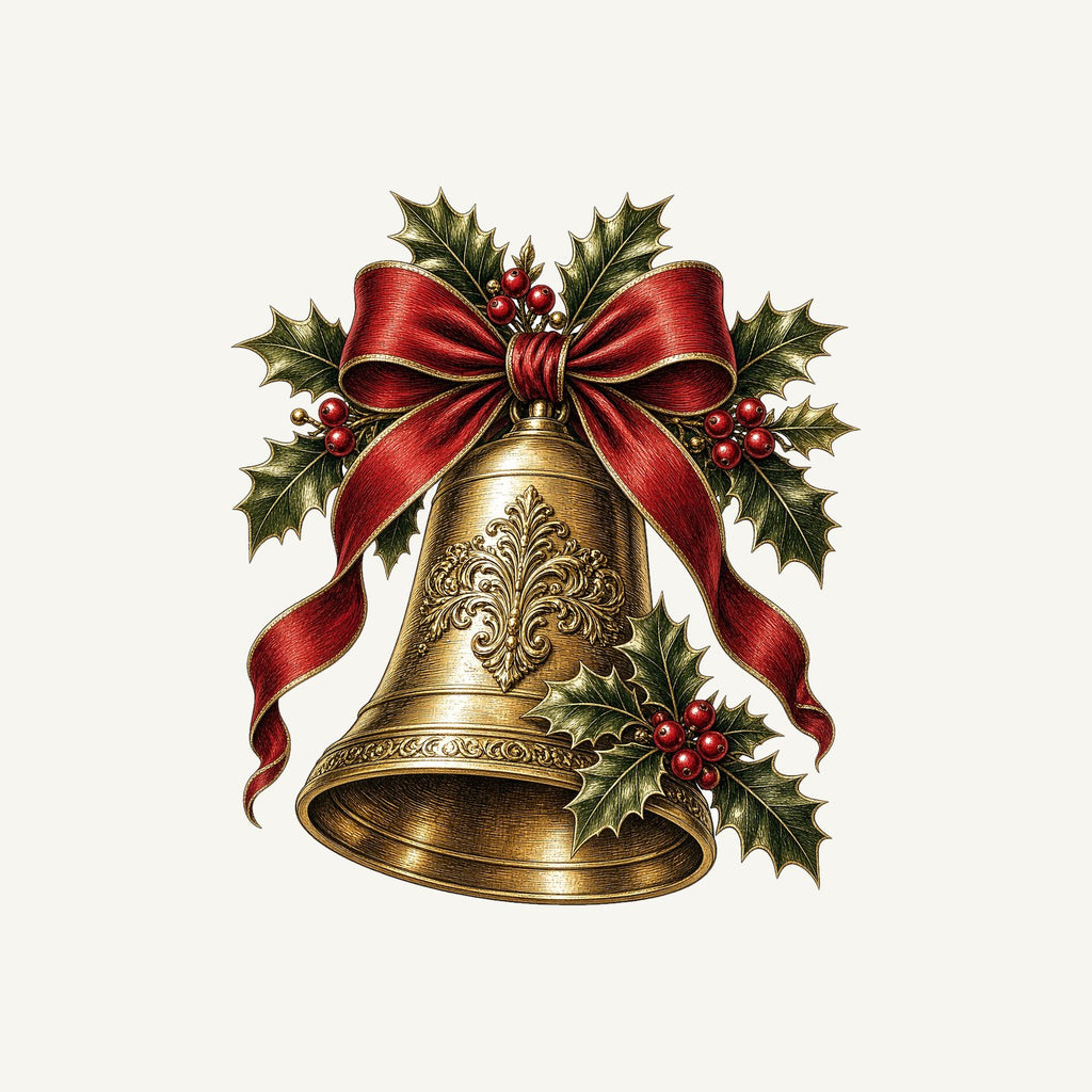 Golden Bell and Holly Personalised Christmas T-Shirt and Hoodie