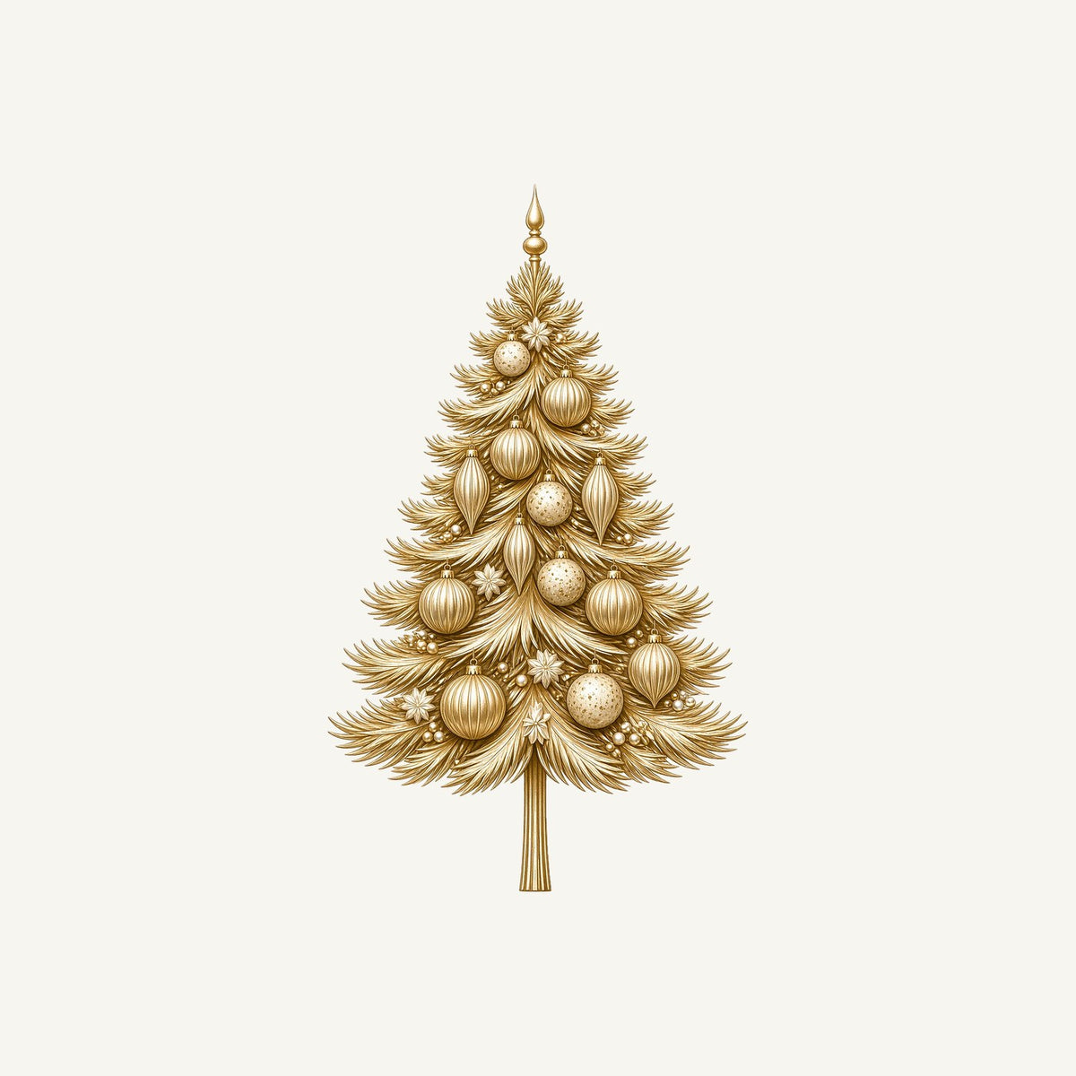 Golden Christmas Tree Personalised Kids Tee and Baby Bodysuit