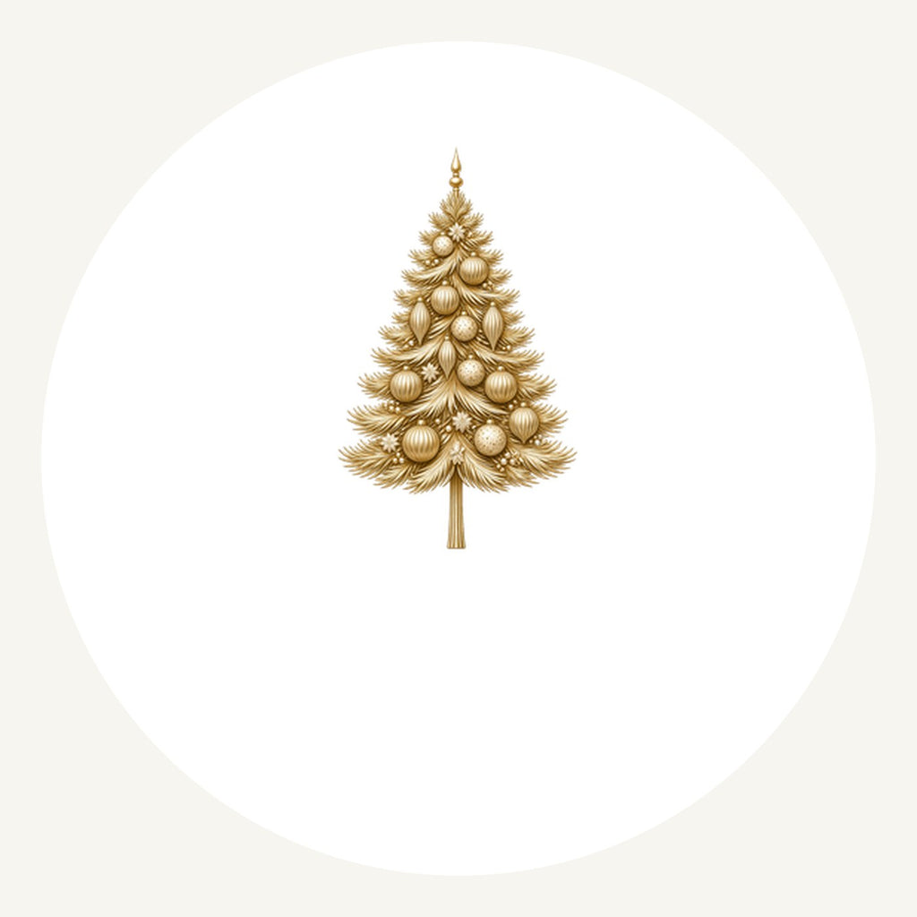 Golden Christmas Tree Personalised Pewter Christmas Ornament