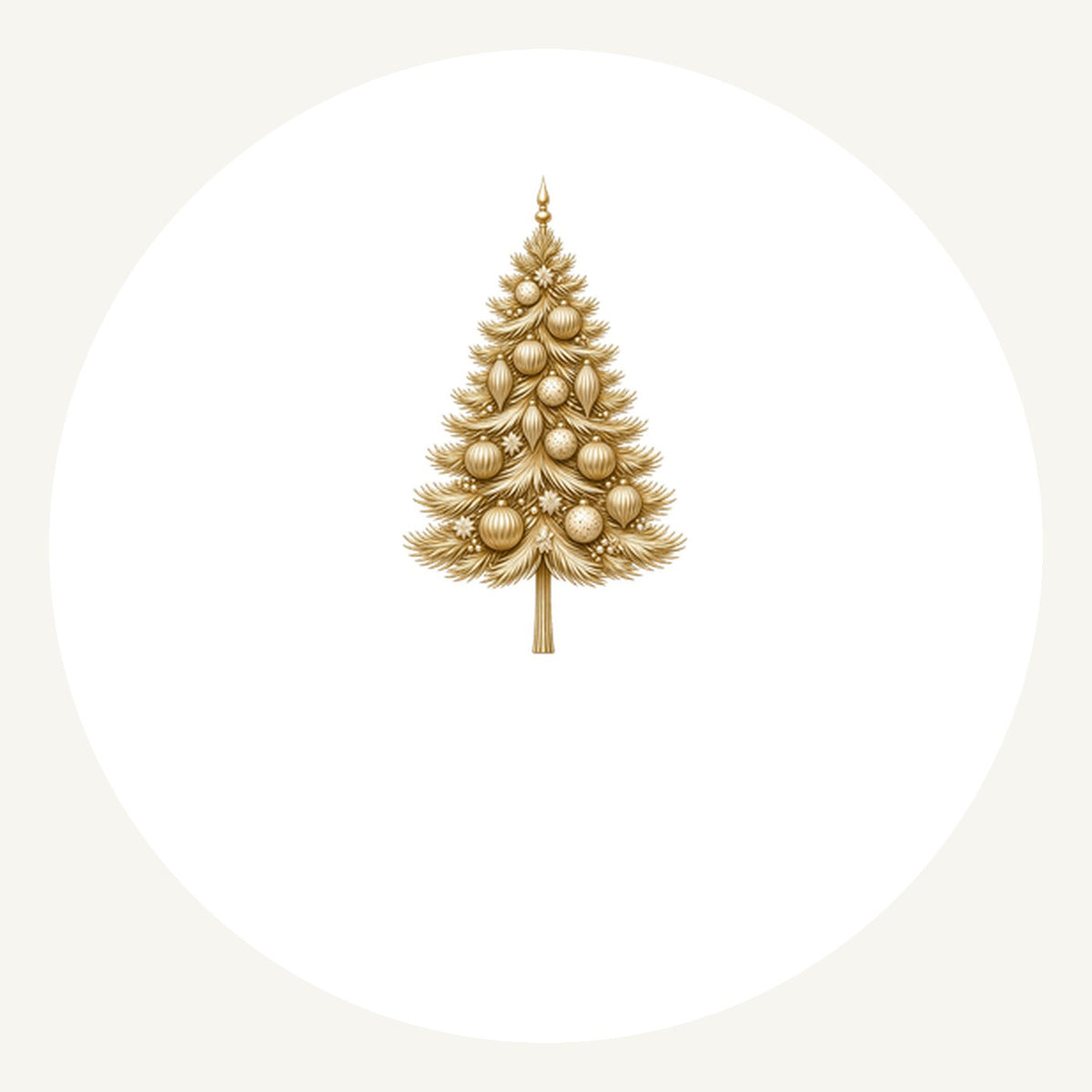 Golden Christmas Tree Personalised Pewter Christmas Ornament