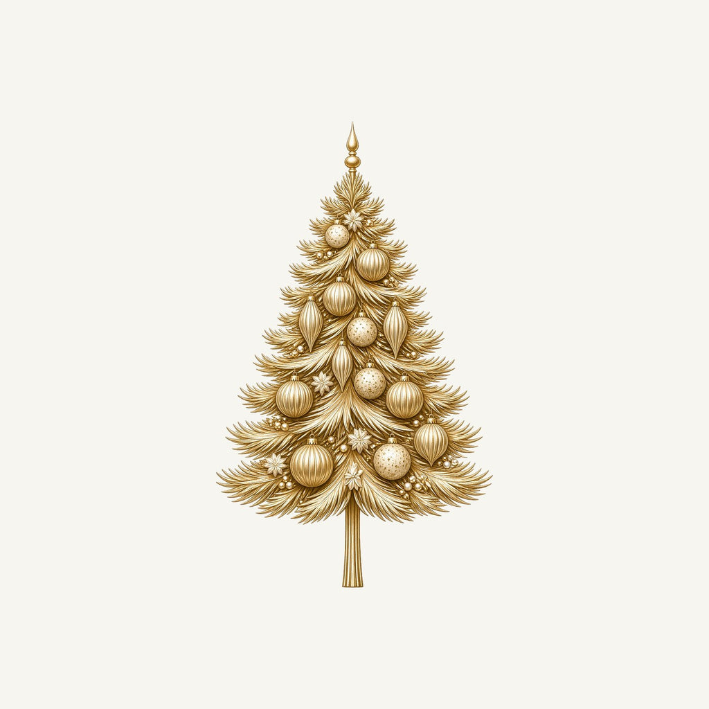 Golden Christmas Tree Personalised Christmas T-Shirt and Hoodie